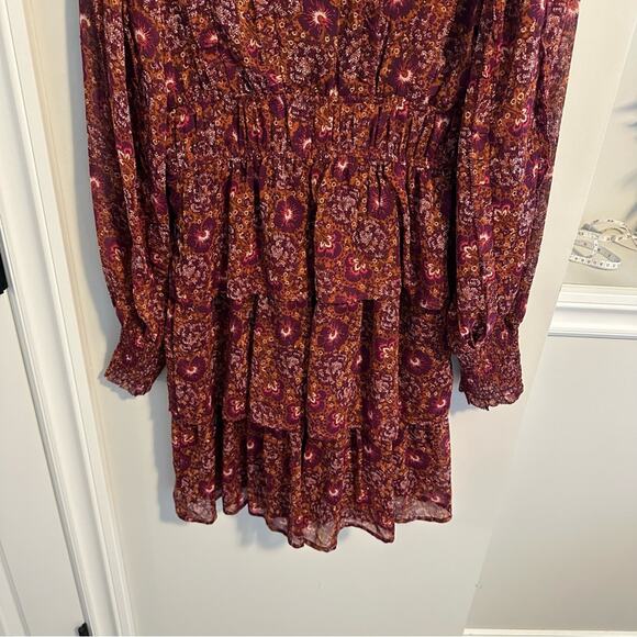 Revolve House of Harlow 1960 Red Orange Floral Mini Dress Small - Picture 4 of 13